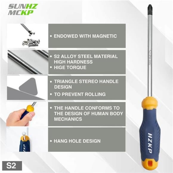 Magnetic Screwdriver Set 66-Piece, S2-Alloy Tool Steel,Includes Slotted/Phillips - Picture 3 of 6